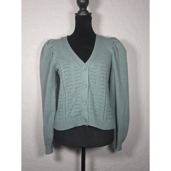 Philosophy Button Down V Neck Pleated Long Sleeve Soft Size Small - Picture 1 of 5